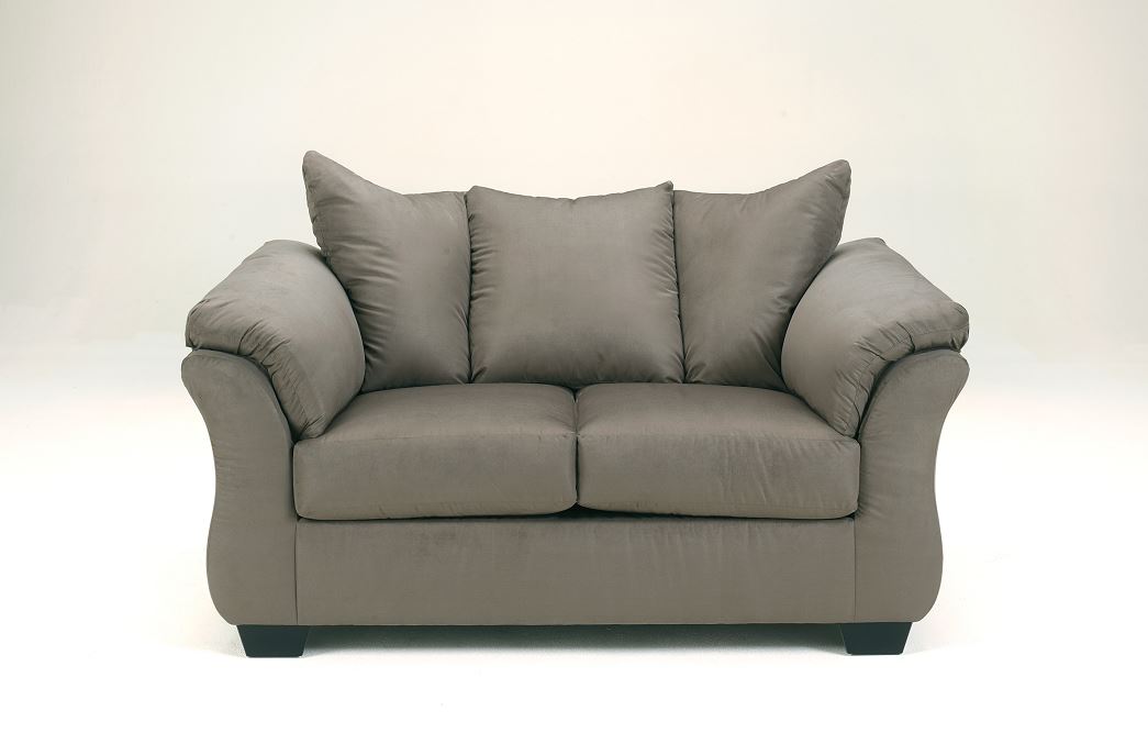 Darcy Love seat in cobblestone