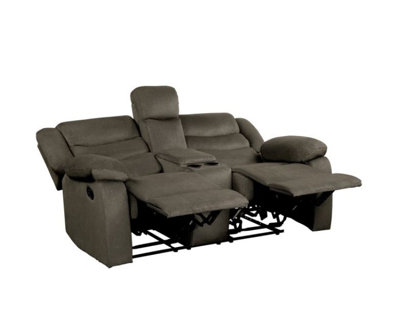 Discus Reclining Love Seat with Center Console