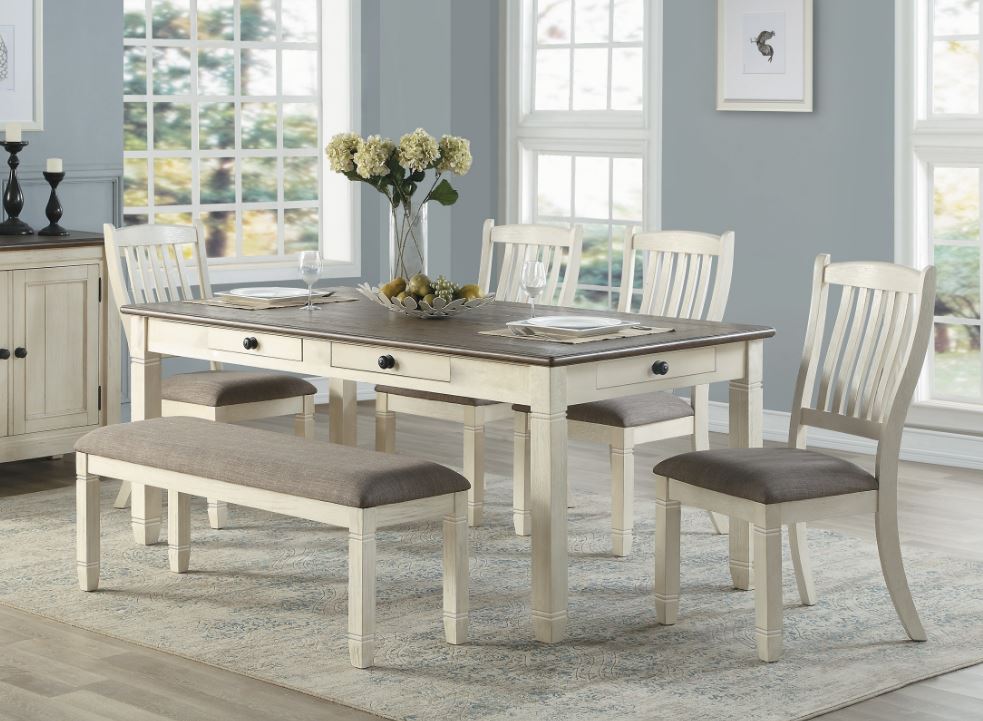 Granbury Collection Table with bench & 4 chairs 