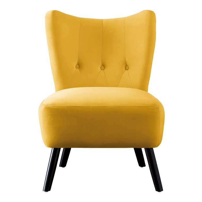 Imani Accent Chair Velvet Yellow