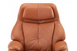 Capri Leather Pedestal Chair & Ottoman