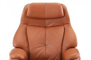 Capri Leather Pedestal Chair & Ottoman