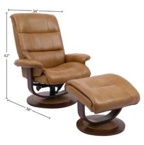 Rook Leather Recliner with Ottoman