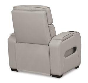 Bellington Leather Power Recliner with Heat & Massage