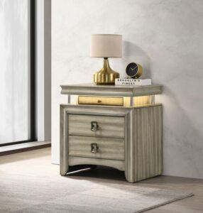 Giselle 3 Drawer Nightstand with LED