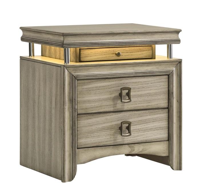 Giselle 3 Drawer Nightstand with LED