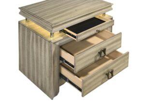 Giselle 3 Drawer Nightstand with LED