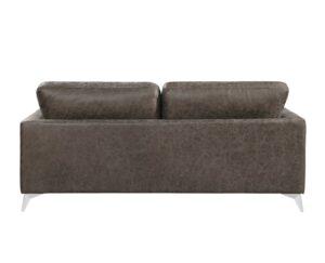 Cazon Gray Polished Microfiber Sofa