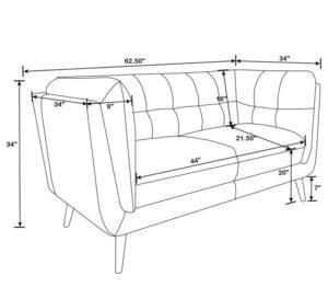 Thatcher Tuxedo Tufted Loveseat